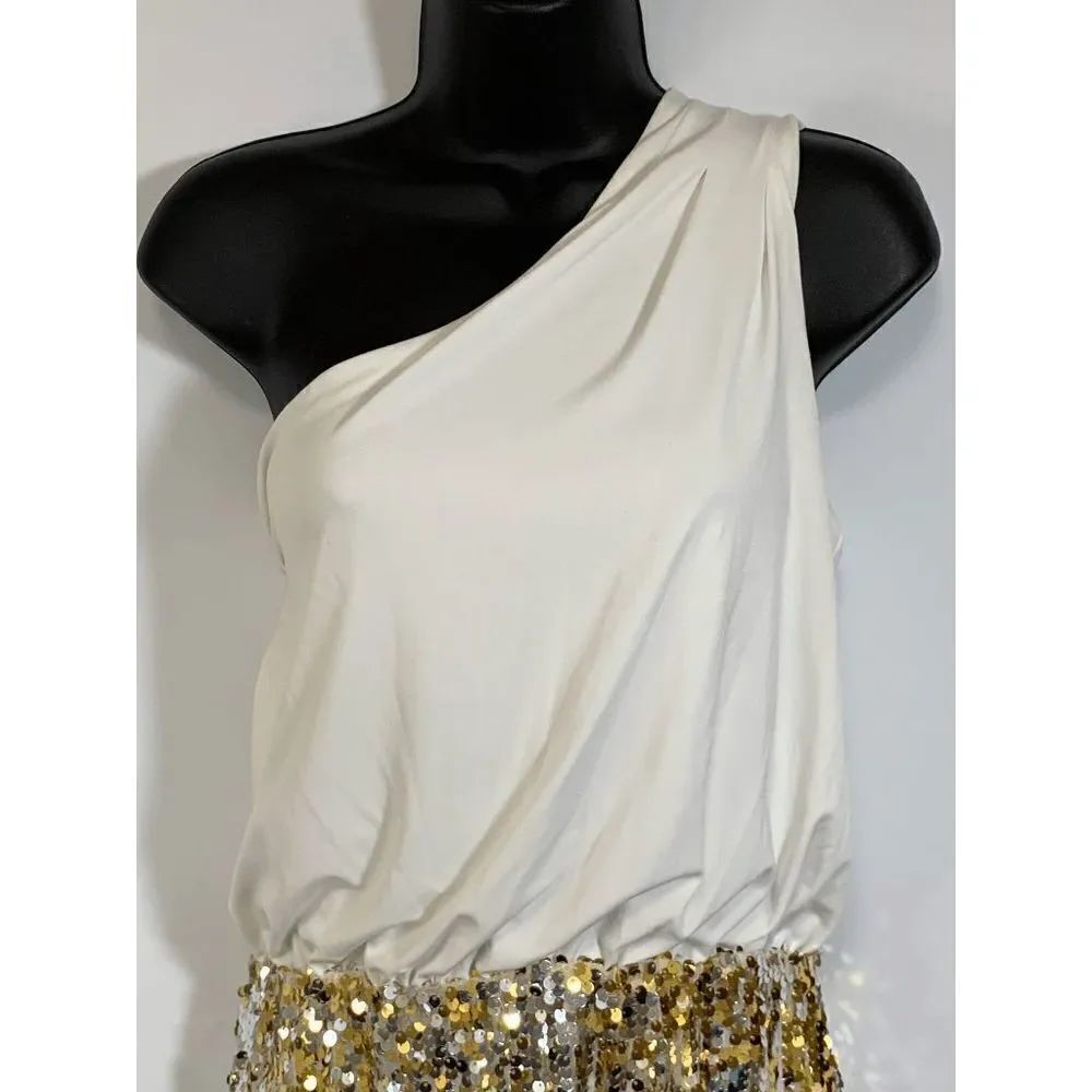 City Triangles One Shoulder Sequin Dress - Picture 2 of 6